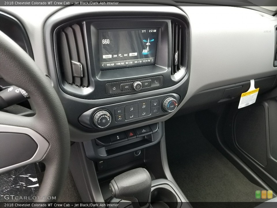 Jet Black/Dark Ash Interior Controls for the 2018 Chevrolet Colorado WT Crew Cab #124914077