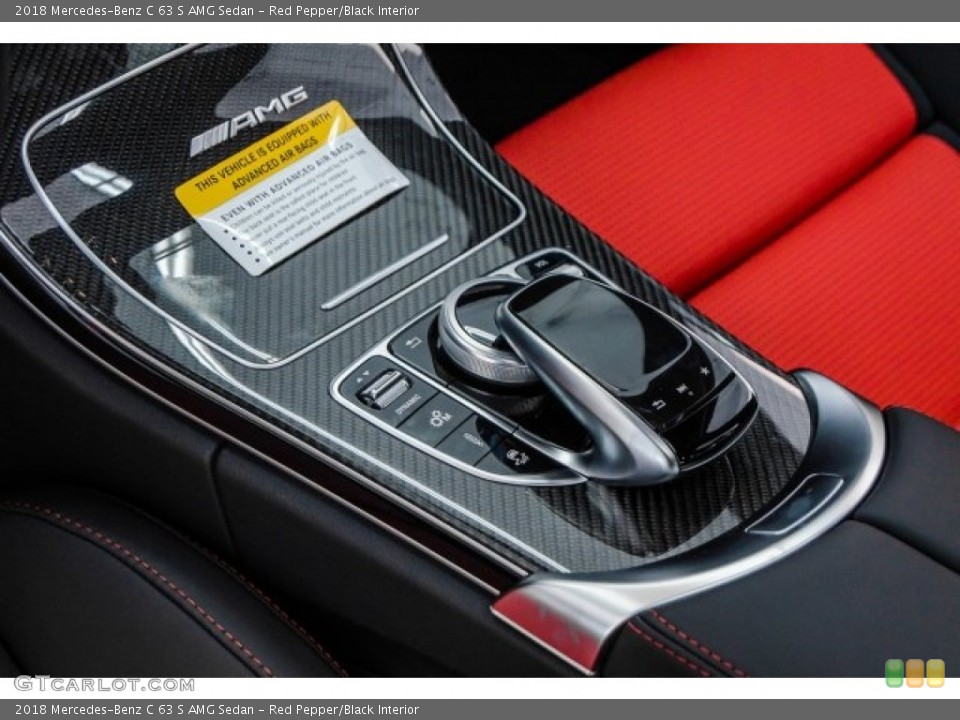 Red Pepper/Black Interior Transmission for the 2018 Mercedes-Benz C 63 S AMG Sedan #124918382