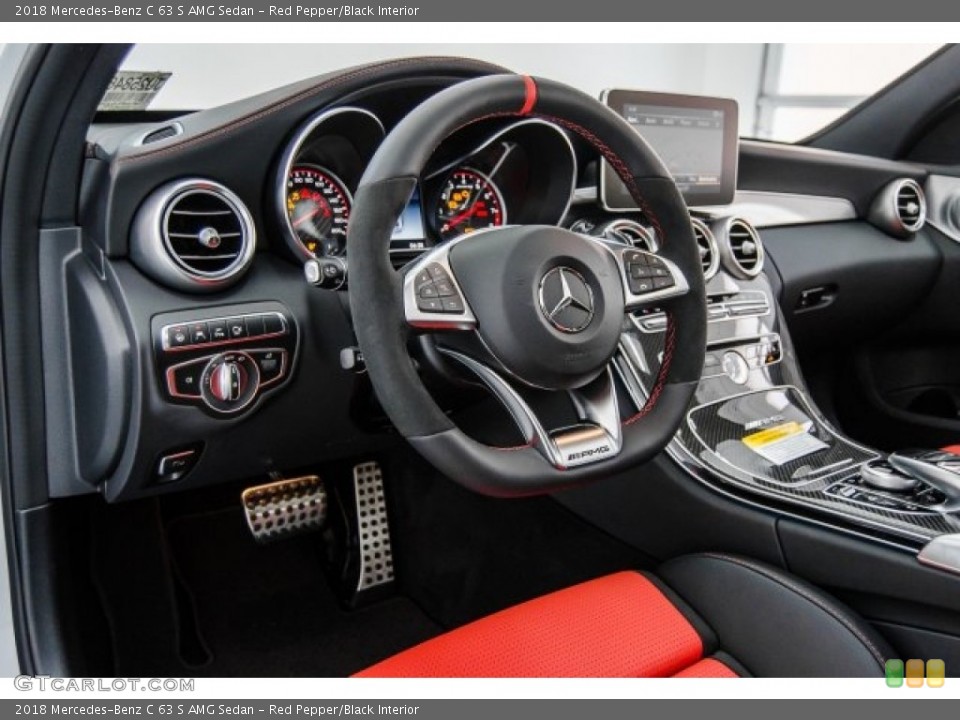 Red Pepper/Black Interior Dashboard for the 2018 Mercedes-Benz C 63 S AMG Sedan #124918397