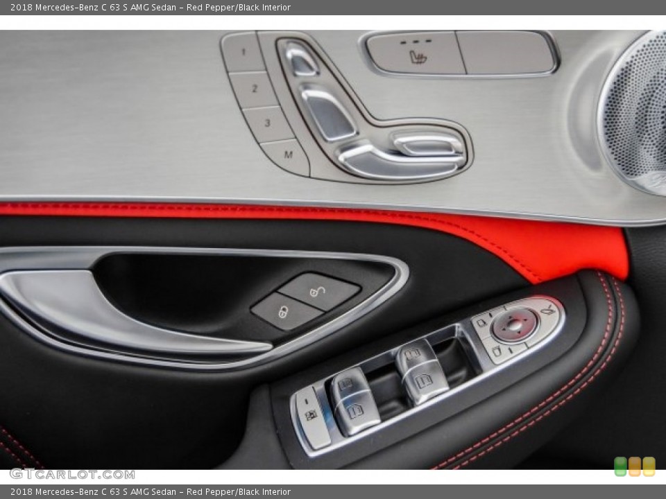Red Pepper/Black Interior Controls for the 2018 Mercedes-Benz C 63 S AMG Sedan #124918430