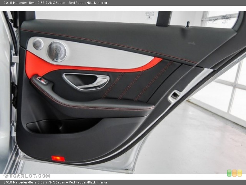 Red Pepper/Black Interior Door Panel for the 2018 Mercedes-Benz C 63 S AMG Sedan #124918493