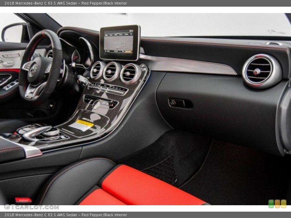 Red Pepper/Black Interior Dashboard for the 2018 Mercedes-Benz C 63 S AMG Sedan #124918536