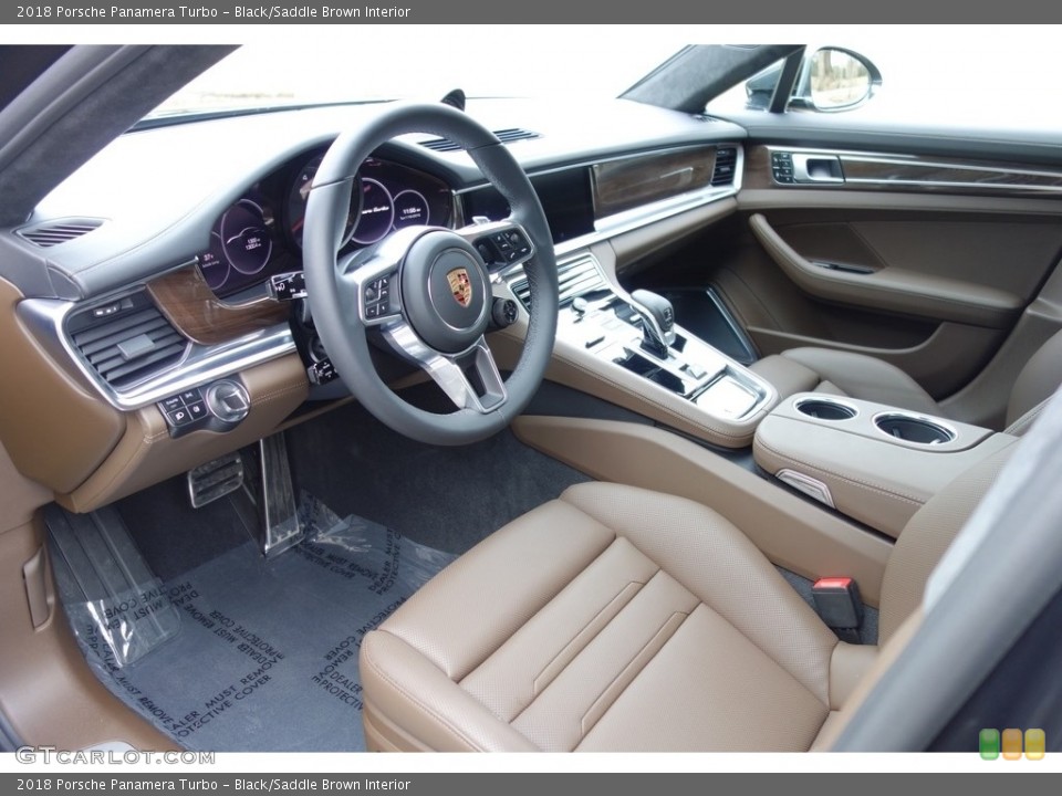 Black/Saddle Brown Interior Photo for the 2018 Porsche Panamera Turbo #124924241