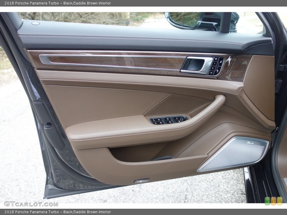 Black/Saddle Brown Interior Door Panel for the 2018 Porsche Panamera Turbo #124924265