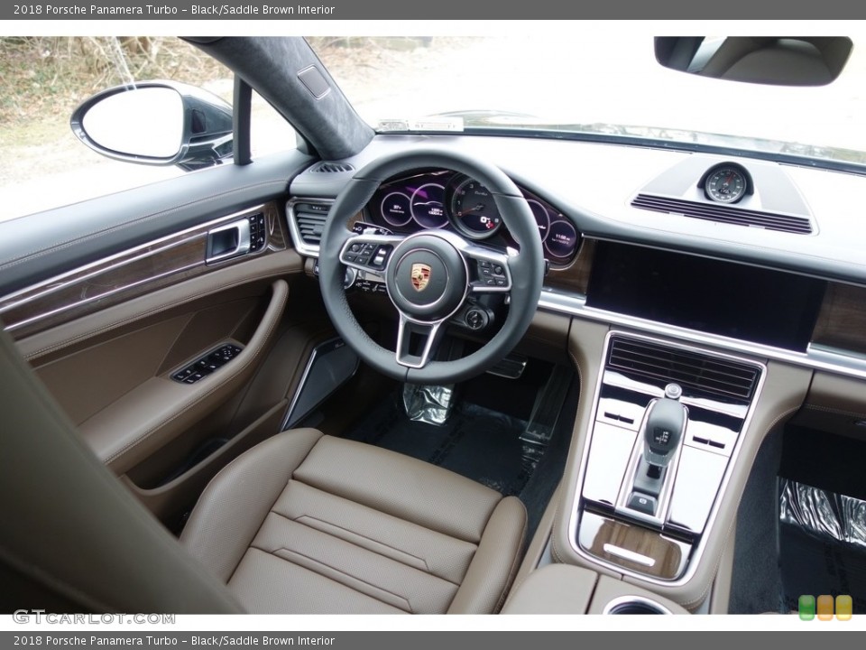 Black/Saddle Brown Interior Dashboard for the 2018 Porsche Panamera Turbo #124924283