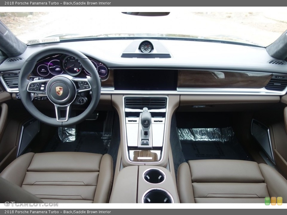 Black/Saddle Brown Interior Dashboard for the 2018 Porsche Panamera Turbo #124924307