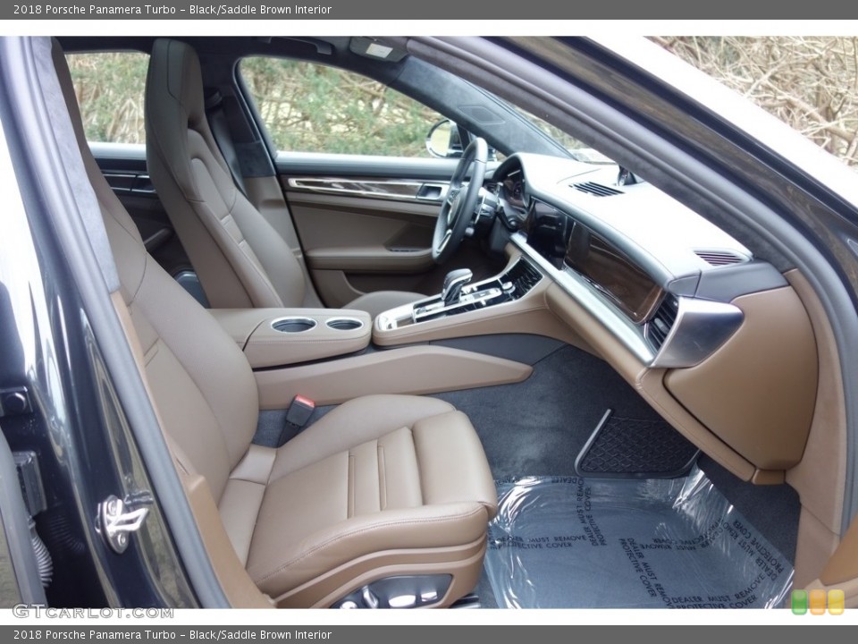 Black/Saddle Brown Interior Front Seat for the 2018 Porsche Panamera Turbo #124924376