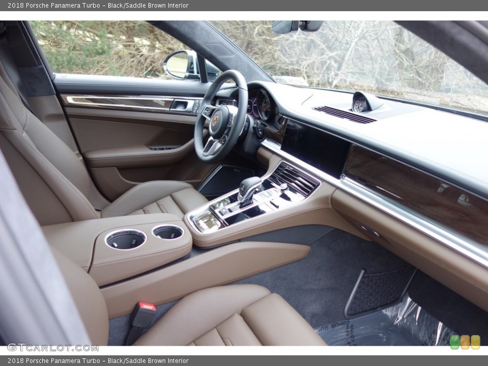 Black/Saddle Brown Interior Front Seat for the 2018 Porsche Panamera Turbo #124924427