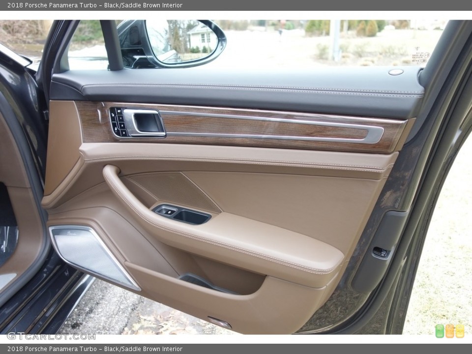 Black/Saddle Brown Interior Door Panel for the 2018 Porsche Panamera Turbo #124924442