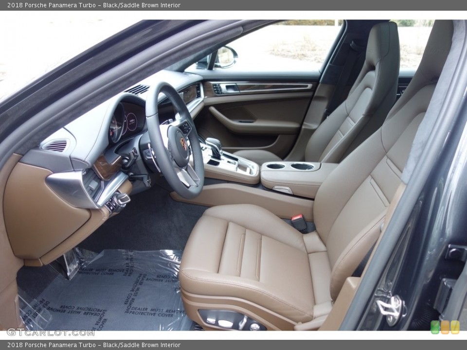 Black/Saddle Brown Interior Front Seat for the 2018 Porsche Panamera Turbo #124924469