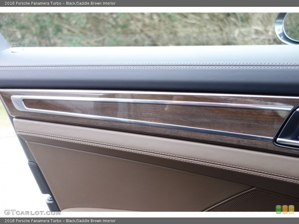 Black/Saddle Brown Interior Door Panel for the 2018 Porsche Panamera Turbo #124924538