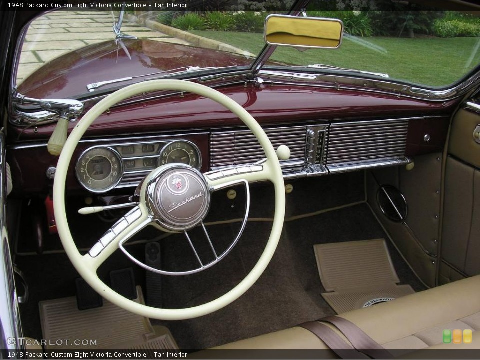 Tan 1948 Packard Custom Eight Interiors