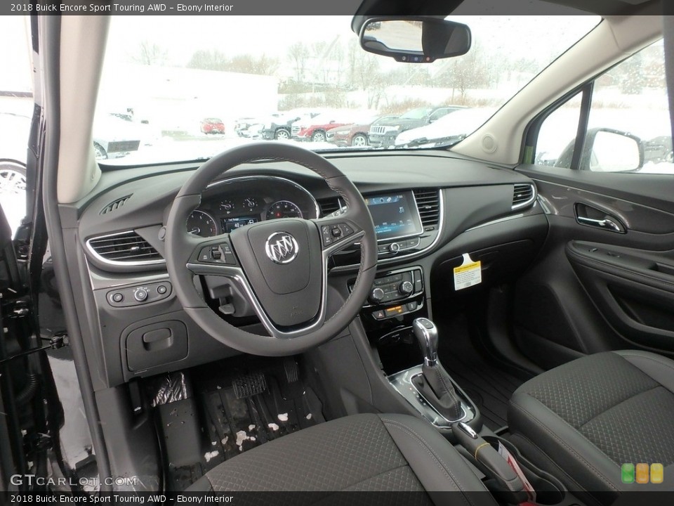 Ebony Interior Photo for the 2018 Buick Encore Sport Touring AWD #124935901