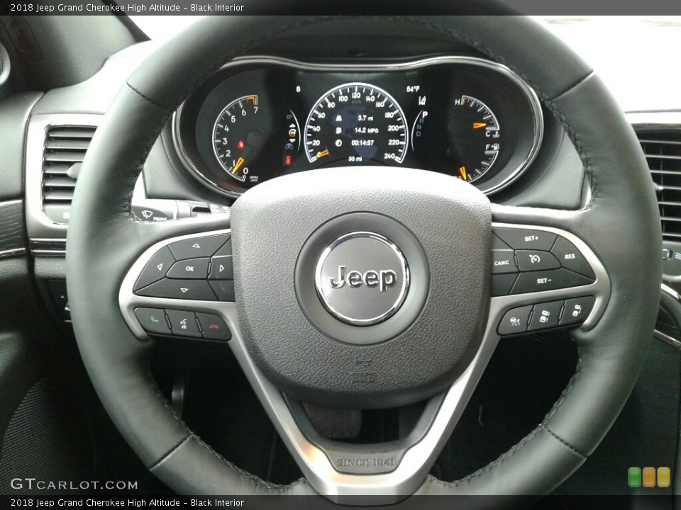 Black Interior Steering Wheel for the 2018 Jeep Grand Cherokee High Altitude #124937737