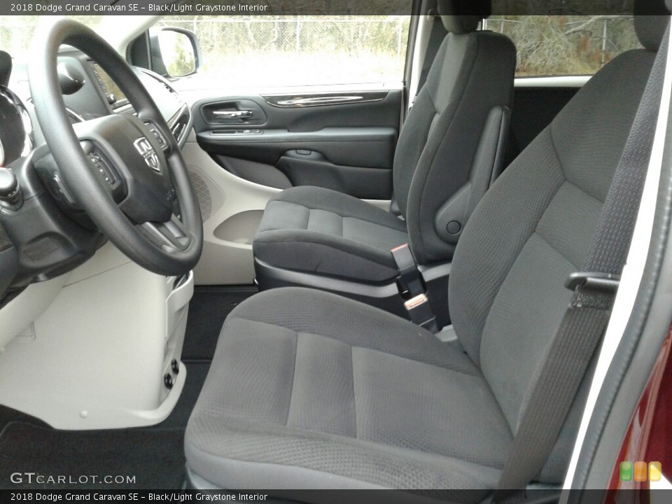 Black/Light Graystone Interior Front Seat for the 2018 Dodge Grand Caravan SE #124944127