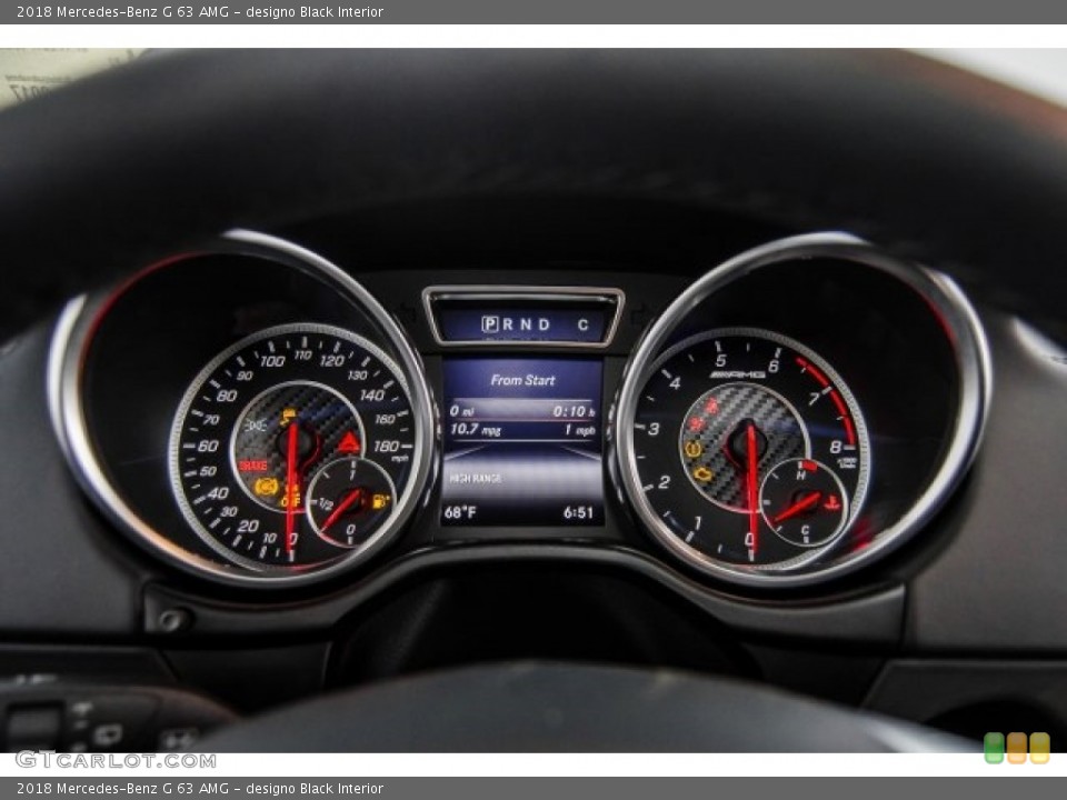 designo Black Interior Gauges for the 2018 Mercedes-Benz G 63 AMG #124954204