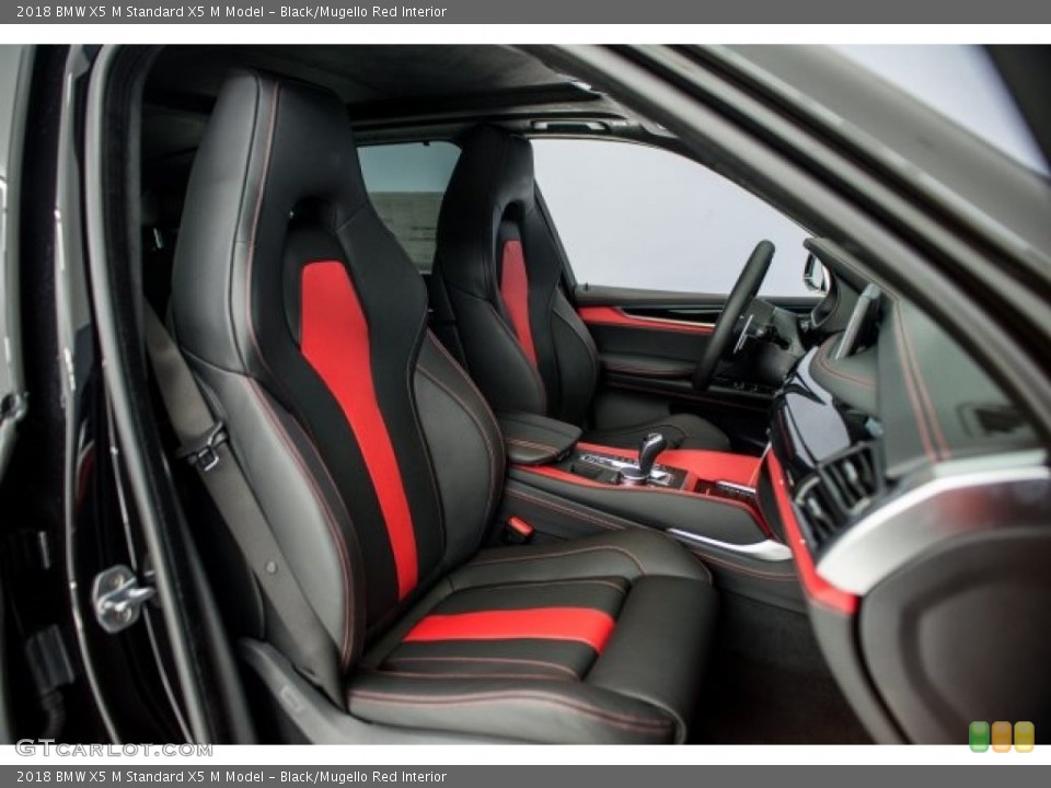 Black/Mugello Red Interior Front Seat for the 2018 BMW X5 M  #124988316
