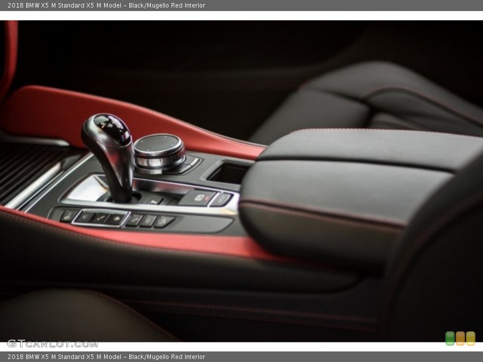 Black/Mugello Red Interior Controls for the 2018 BMW X5 M  #124988403
