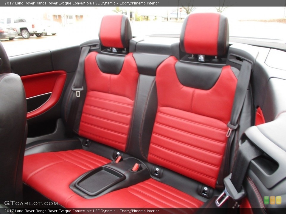 Ebony/Pimento Interior Rear Seat for the 2017 Land Rover Range Rover Evoque Convertible HSE Dynamic #125002462