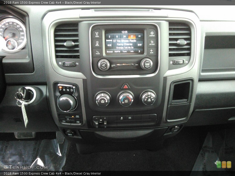 Black/Diesel Gray Interior Controls for the 2018 Ram 1500 Express Crew Cab 4x4 #125007967