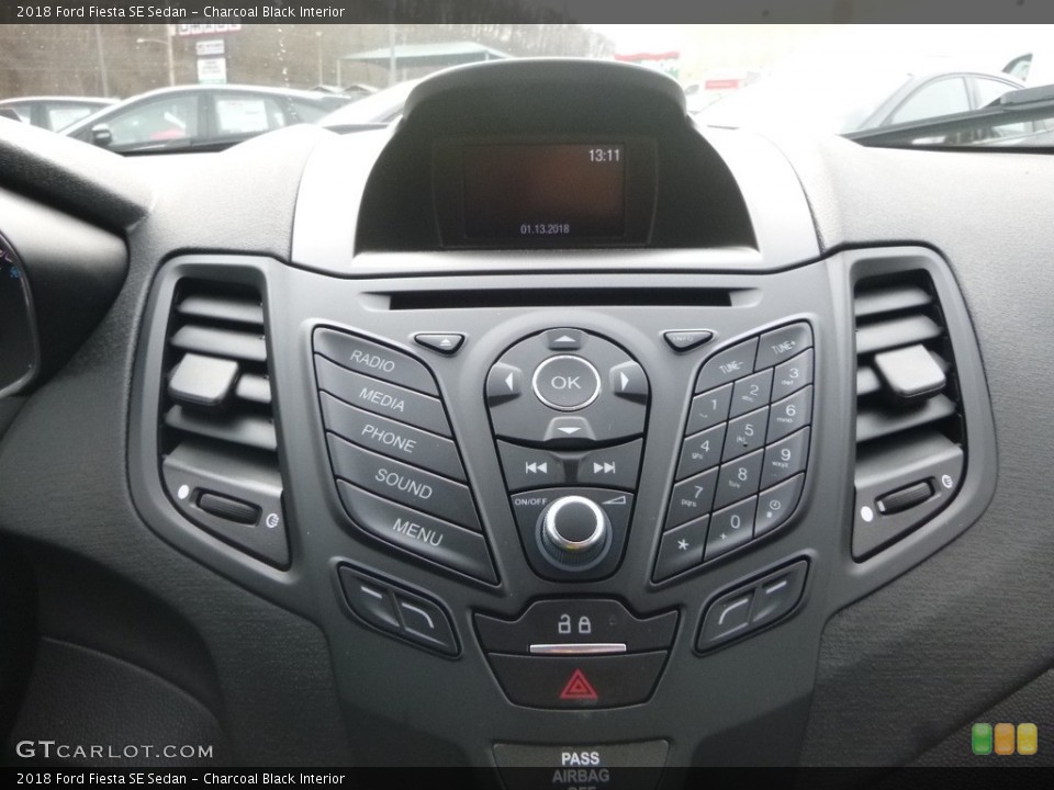 Charcoal Black Interior Controls for the 2018 Ford Fiesta SE Sedan #125009578