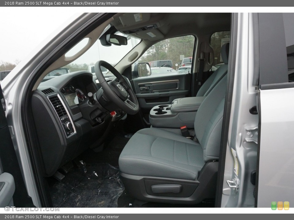 Black/Diesel Gray Interior Front Seat for the 2018 Ram 2500 SLT Mega Cab 4x4 #125019085