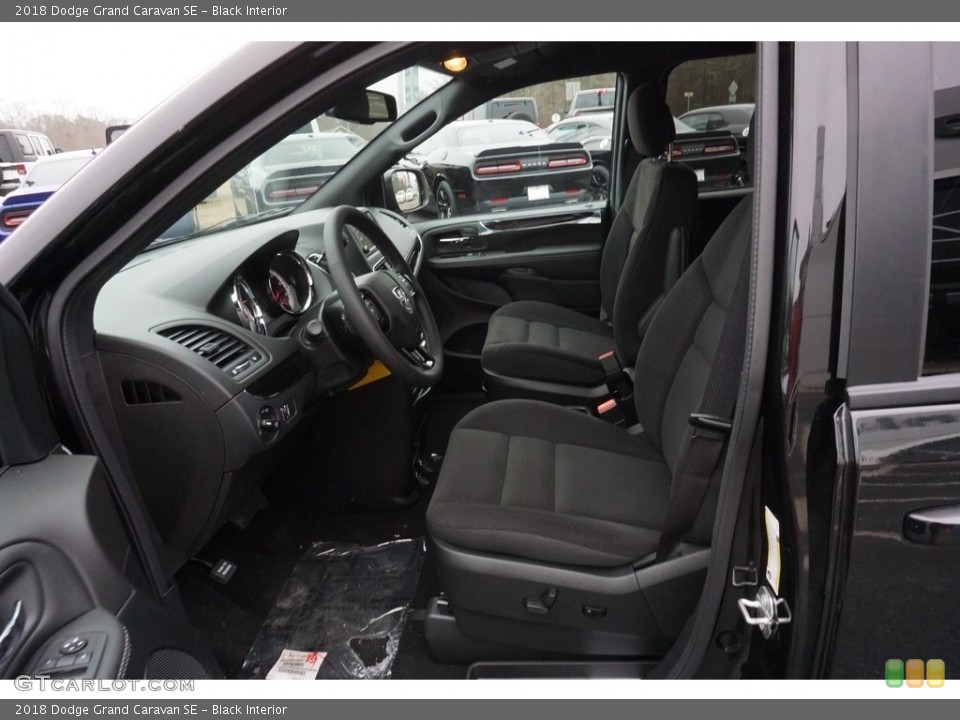 Black Interior Front Seat for the 2018 Dodge Grand Caravan SE #125019870
