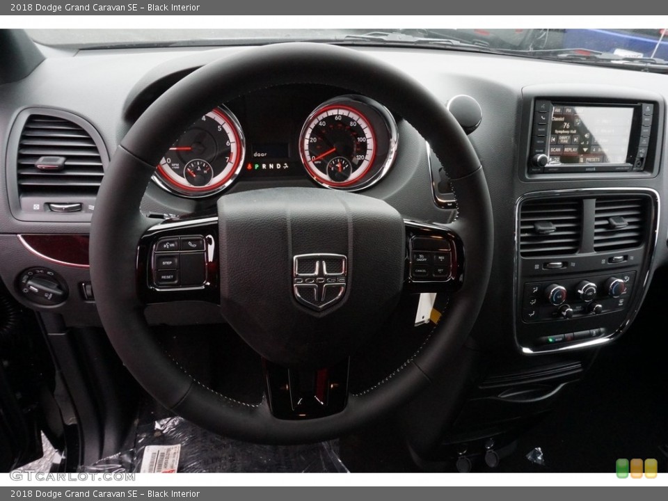 Black Interior Steering Wheel for the 2018 Dodge Grand Caravan SE #125019895