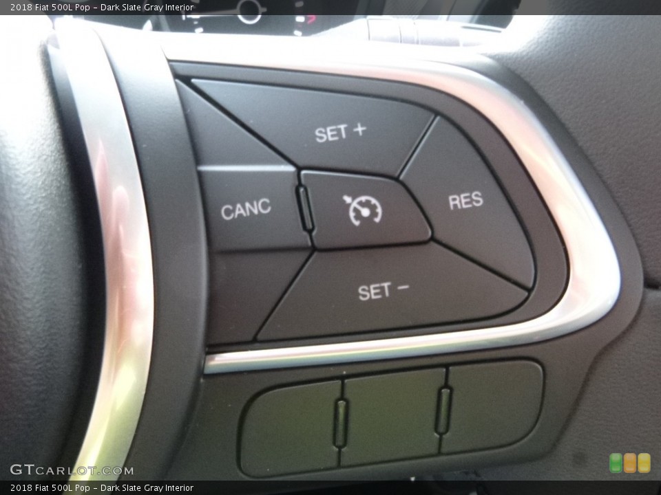 Dark Slate Gray Interior Controls for the 2018 Fiat 500L Pop #125022784