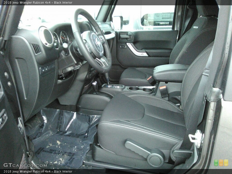Black Interior Front Seat for the 2018 Jeep Wrangler Rubicon 4x4 #125025328