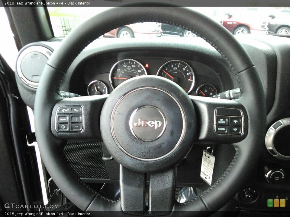 Black Interior Steering Wheel for the 2018 Jeep Wrangler Rubicon 4x4 #125025355