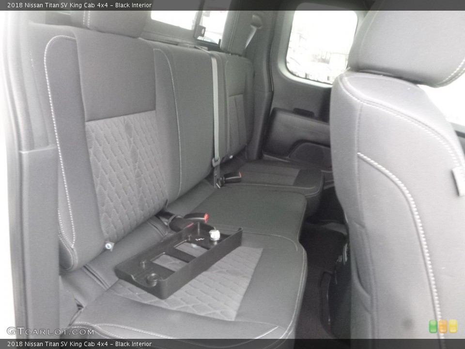 Black Interior Rear Seat for the 2018 Nissan Titan SV King Cab 4x4