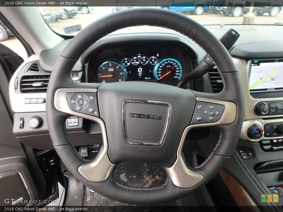 Jet Black Interior Steering Wheel for the 2018 GMC Yukon Denali 4WD #125039710