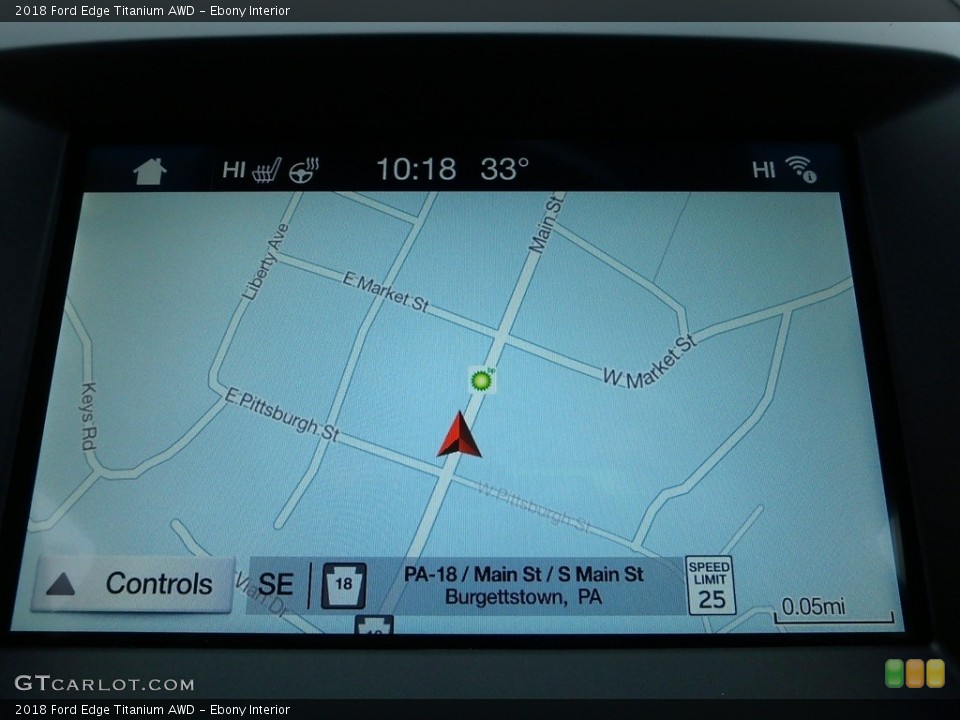 Ebony Interior Navigation for the 2018 Ford Edge Titanium AWD #125052583