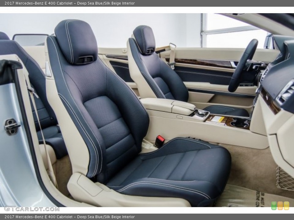 Deep Sea Blue/Silk Beige 2017 Mercedes-Benz E Interiors