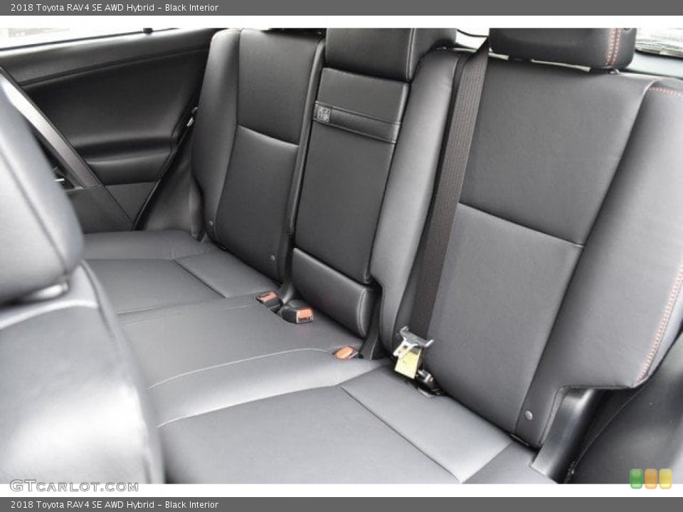 Black Interior Rear Seat for the 2018 Toyota RAV4 SE AWD Hybrid #125099036
