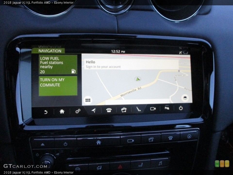 Ebony Interior Navigation for the 2018 Jaguar XJ XJL Portfolio AWD #125101967