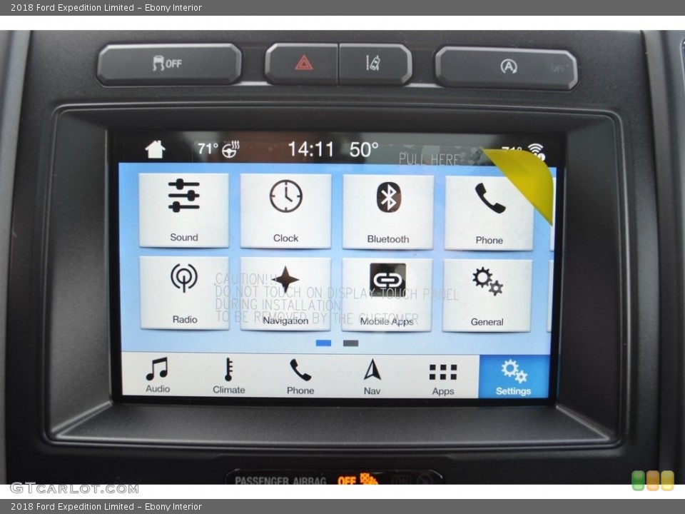 Ebony Interior Controls for the 2018 Ford Expedition Limited #125118803