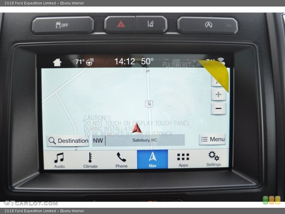 Ebony Interior Navigation for the 2018 Ford Expedition Limited #125118839
