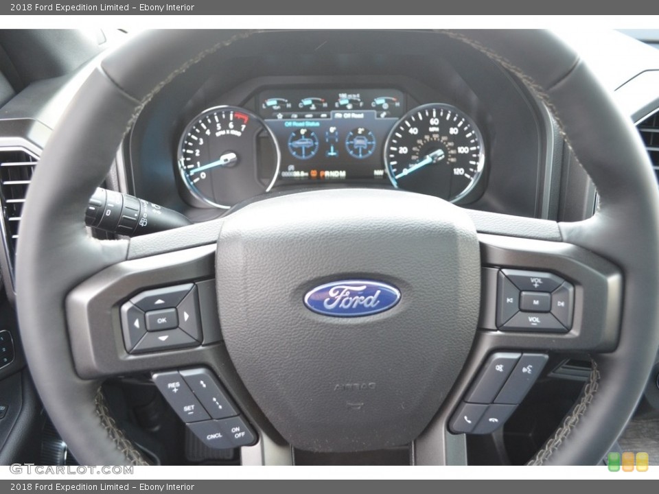Ebony Interior Steering Wheel for the 2018 Ford Expedition Limited #125118917