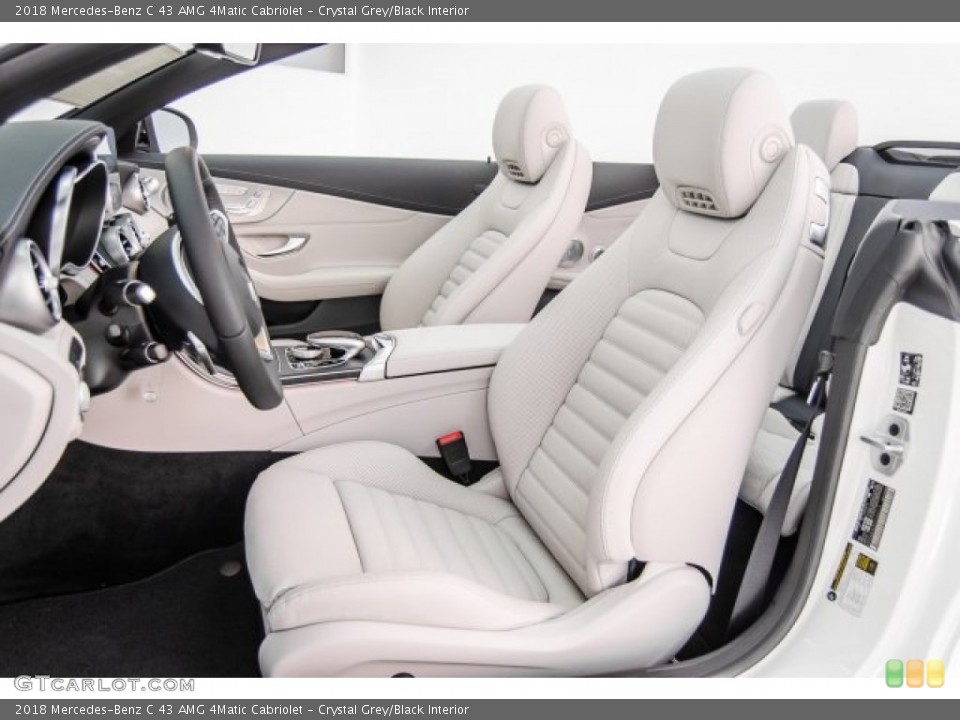 Crystal Grey/Black Interior Front Seat for the 2018 Mercedes-Benz C 43 AMG 4Matic Cabriolet #125128669