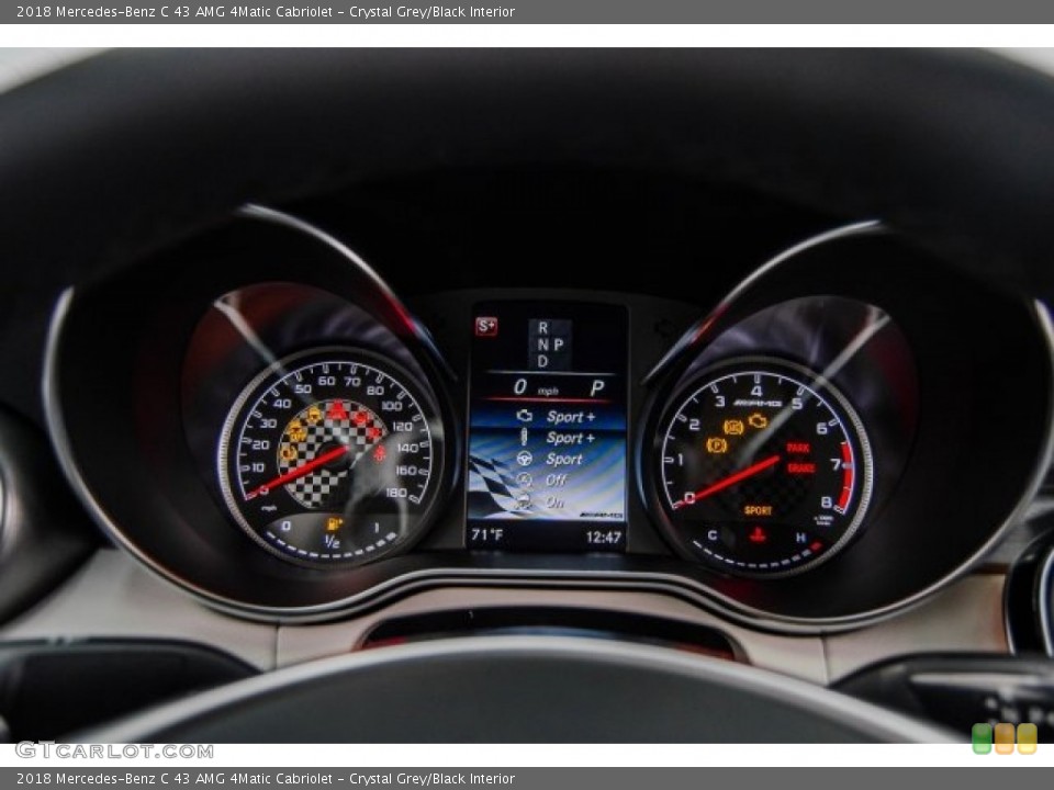 Crystal Grey/Black Interior Gauges for the 2018 Mercedes-Benz C 43 AMG 4Matic Cabriolet #125128682