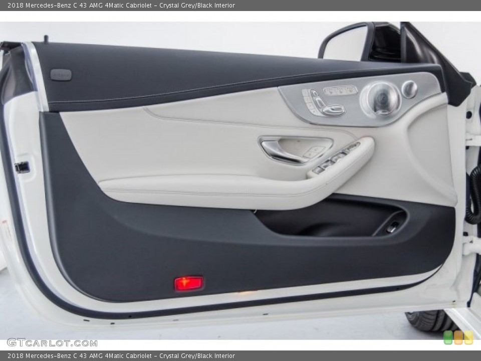 Crystal Grey/Black Interior Door Panel for the 2018 Mercedes-Benz C 43 AMG 4Matic Cabriolet #125128859
