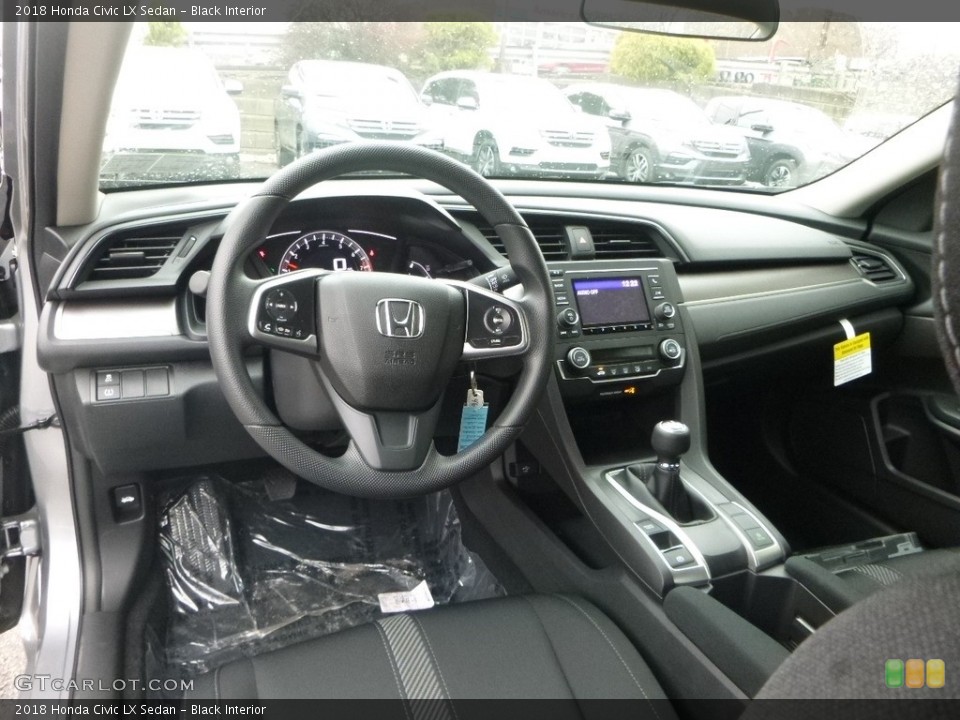 Black Interior Photo for the 2018 Honda Civic LX Sedan #125128950