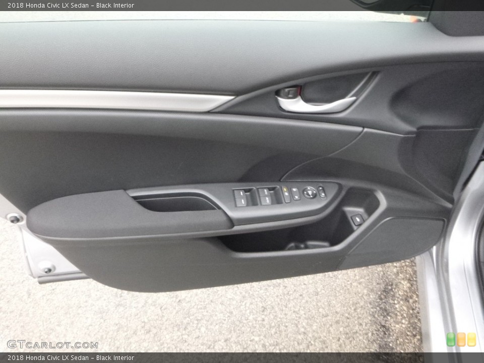 Black Interior Door Panel for the 2018 Honda Civic LX Sedan #125128982