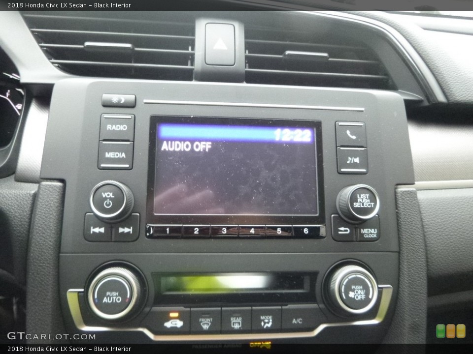 Black Interior Controls for the 2018 Honda Civic LX Sedan #125129066