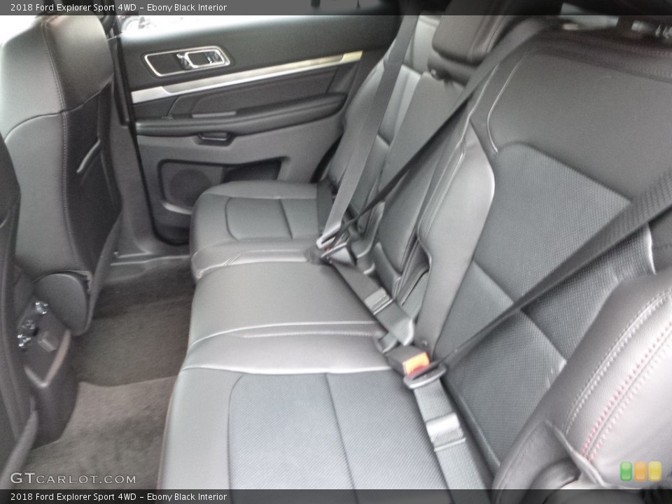 Ebony Black Interior Rear Seat for the 2018 Ford Explorer Sport 4WD #125133071