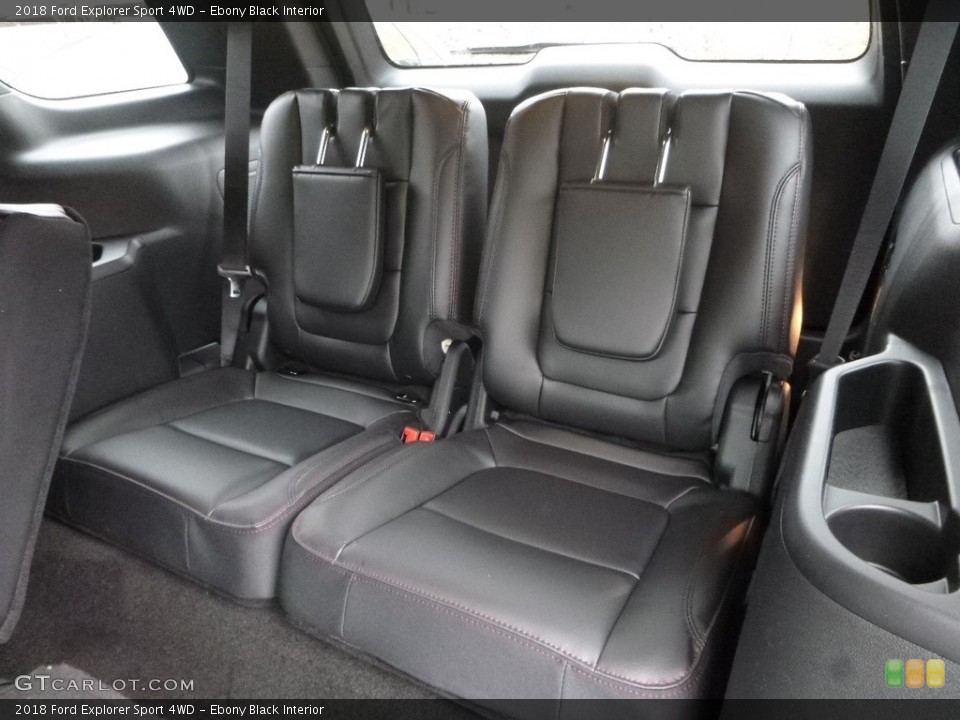 Ebony Black Interior Rear Seat for the 2018 Ford Explorer Sport 4WD #125133098