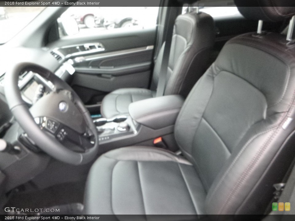 Ebony Black Interior Front Seat for the 2018 Ford Explorer Sport 4WD #125133191