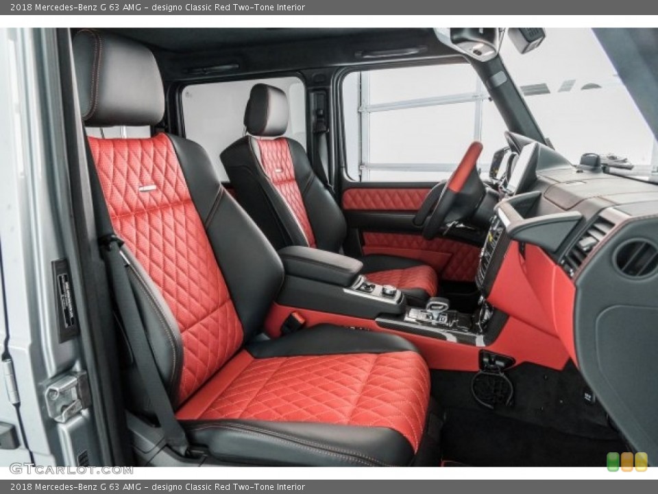 designo Classic Red Two-Tone Interior Front Seat for the 2018 Mercedes-Benz G 63 AMG #125161223